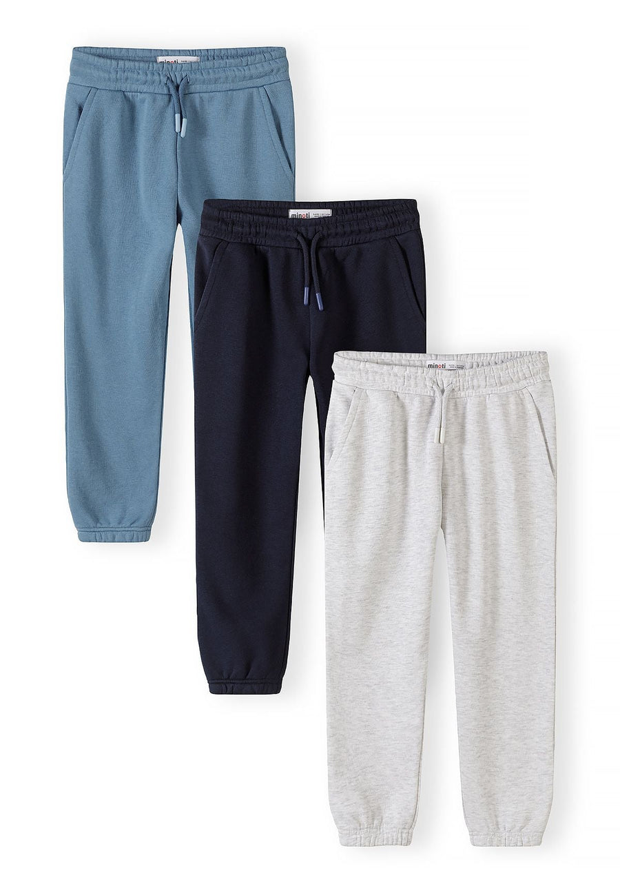 Joggers 3-Pack Navy Grey Blue Cargo Pockets