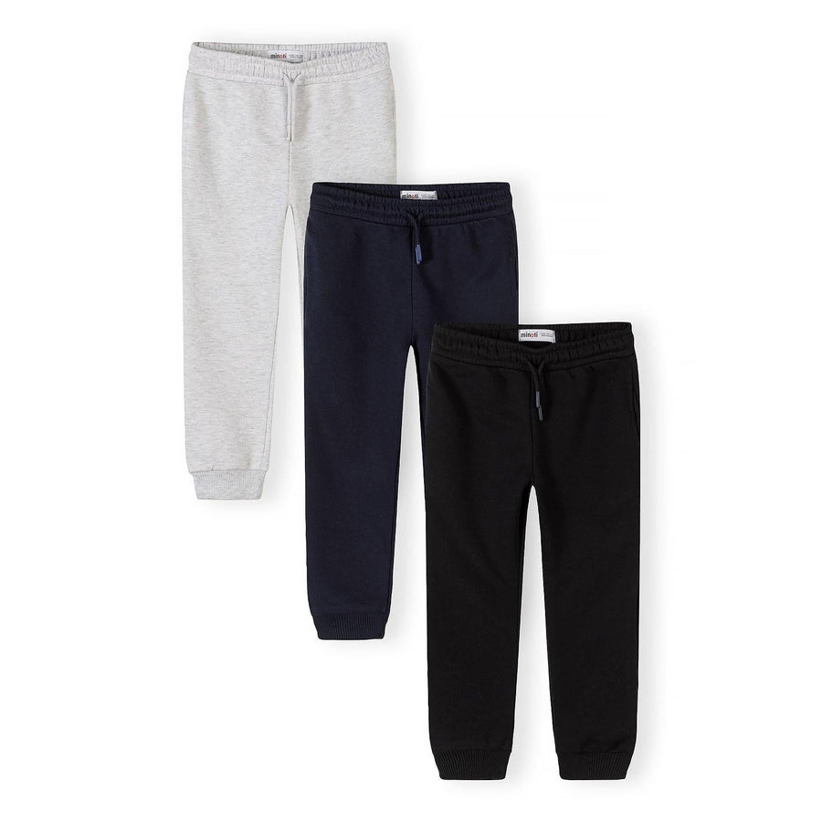 Joggers 3-Pack, Navy Grey Black, Drawstring
